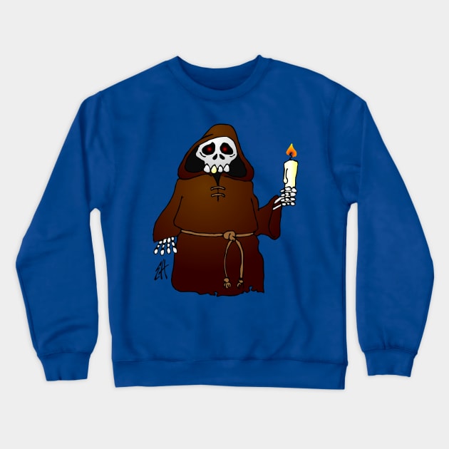 Skeleton monk Crewneck Sweatshirt by Cardvibes